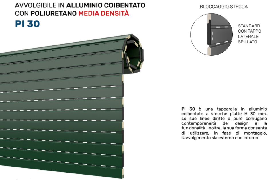 AVVOLGIBILE MINI IN ALLUMINIO COIBENTATO CON POLIURETANO MEDIA DENSITÀ PI  30 con terminale in alluminio - Vendita Online