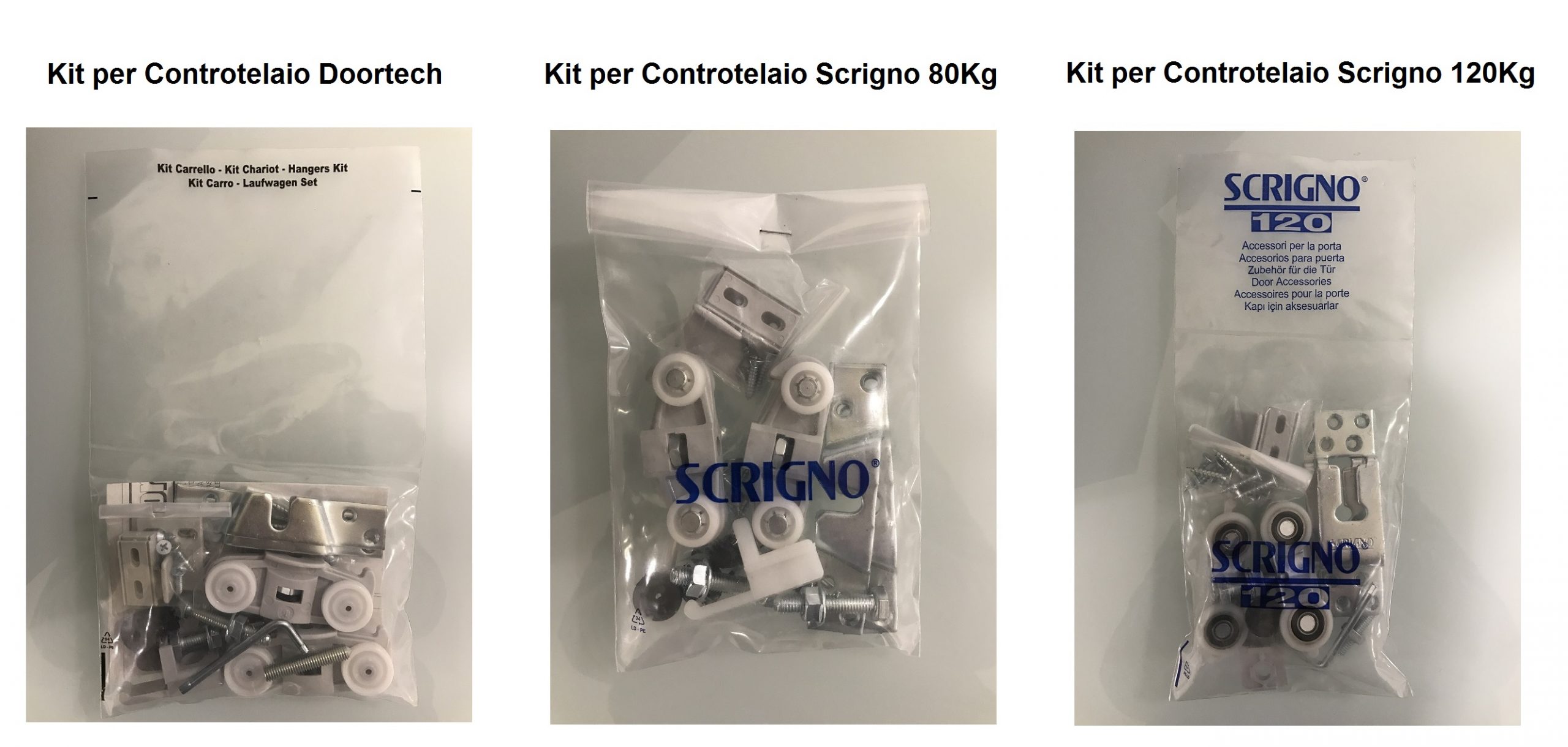 Kit carrello per controtelaio da interni Scrigno, per DOORTECH, GOLD ed  ESSENTIAL in PRONTA CONSEGNA - Vendita Online